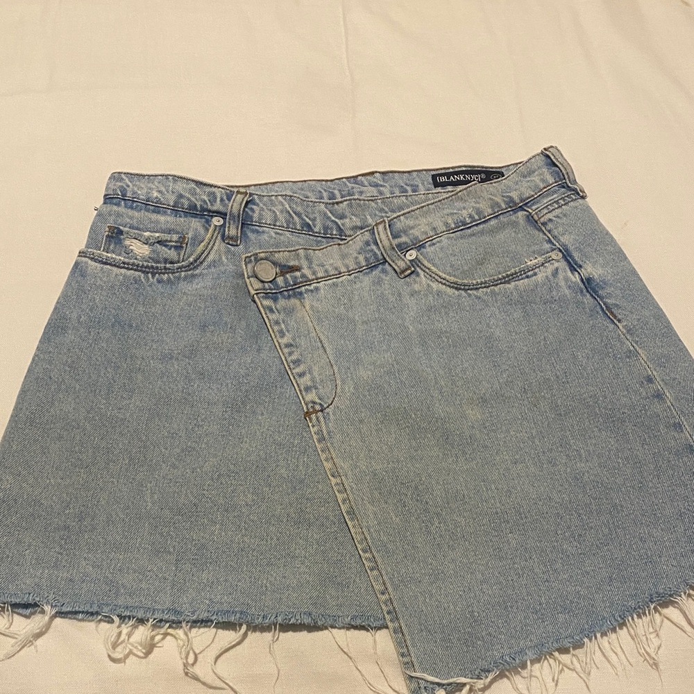 Asymmetric Denim Skirt